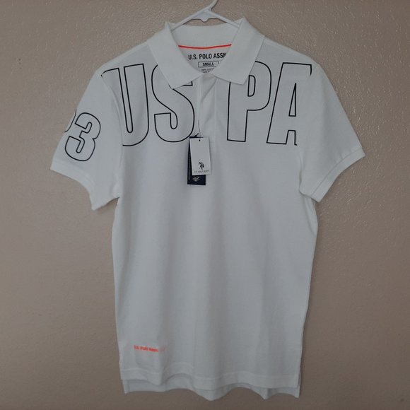 U.S. Polo Assn. Mens Polo Shirt Size XL White 100% Cotton - Picture 1 of 7